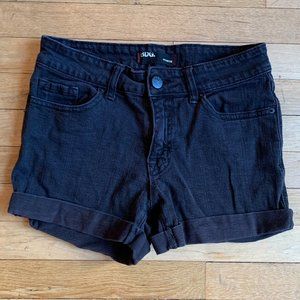 BDG Black Denim "Shortie" Shorts (27)